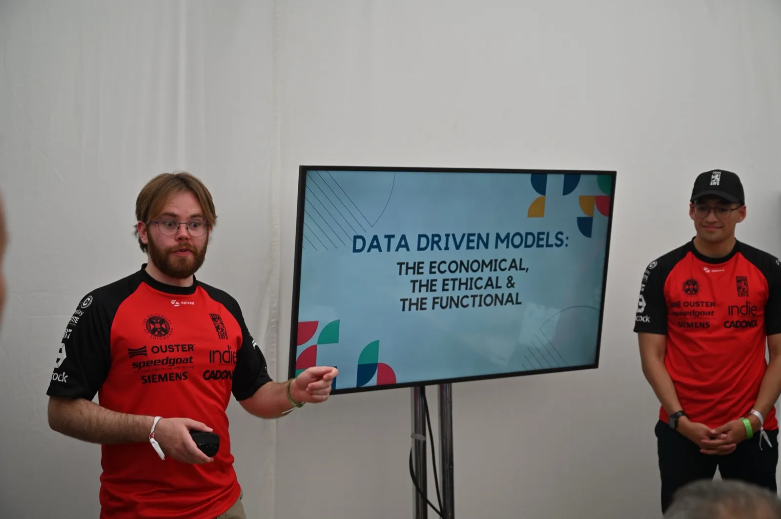 Presenting on data-driven models at Formula Student