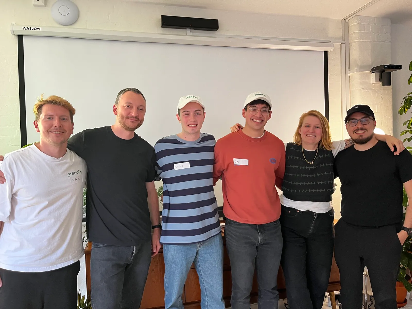 Luke and I after winning Granola x Vercel