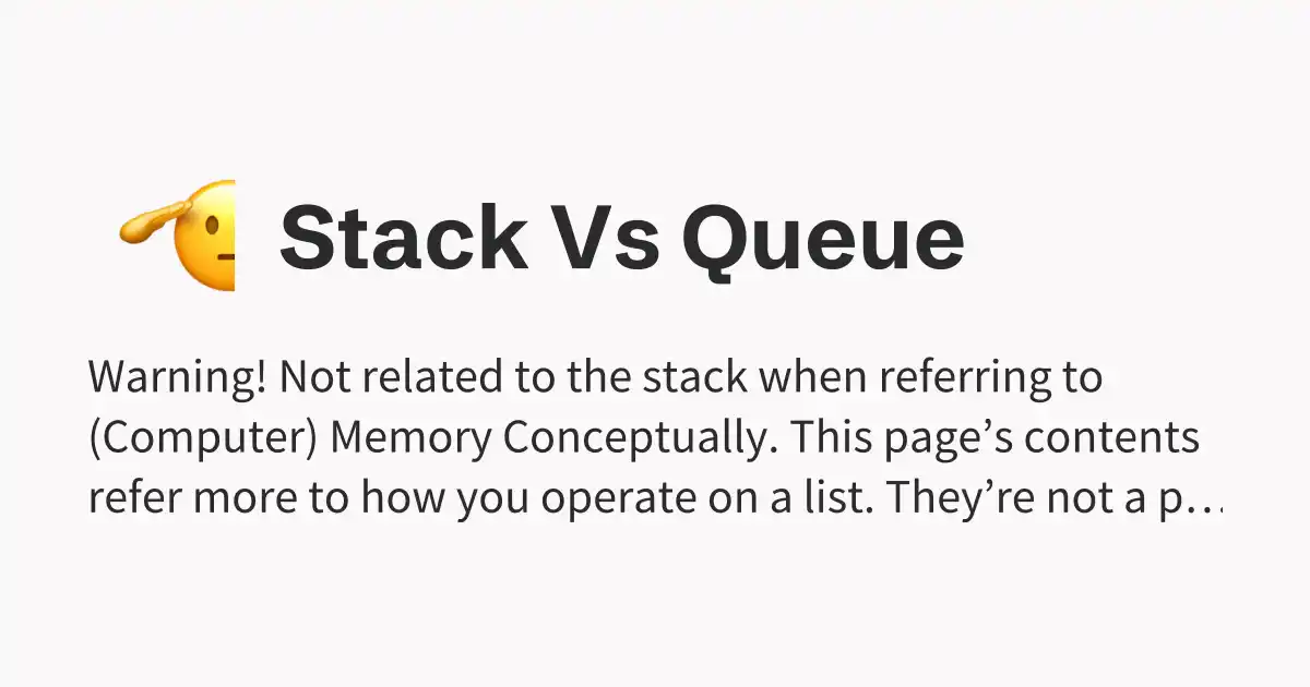 Stack Vs Queue